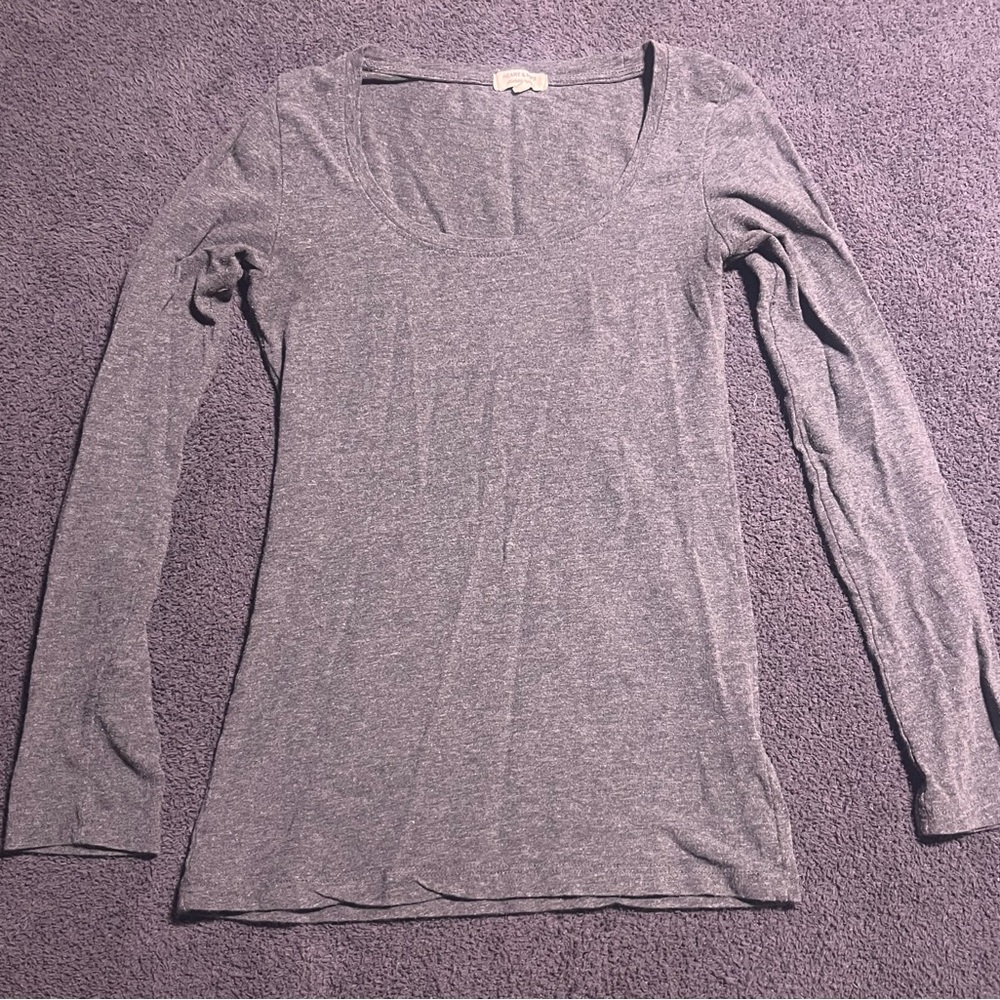 Stylish Heather Gray Women's Long Sleeve Top